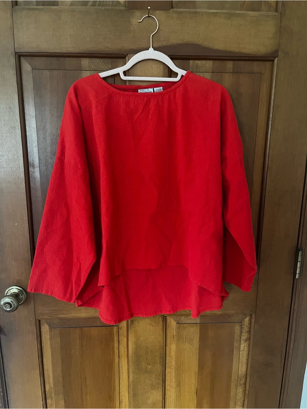 Chico’s Red Lightweight Long Sleeve Cotton Top